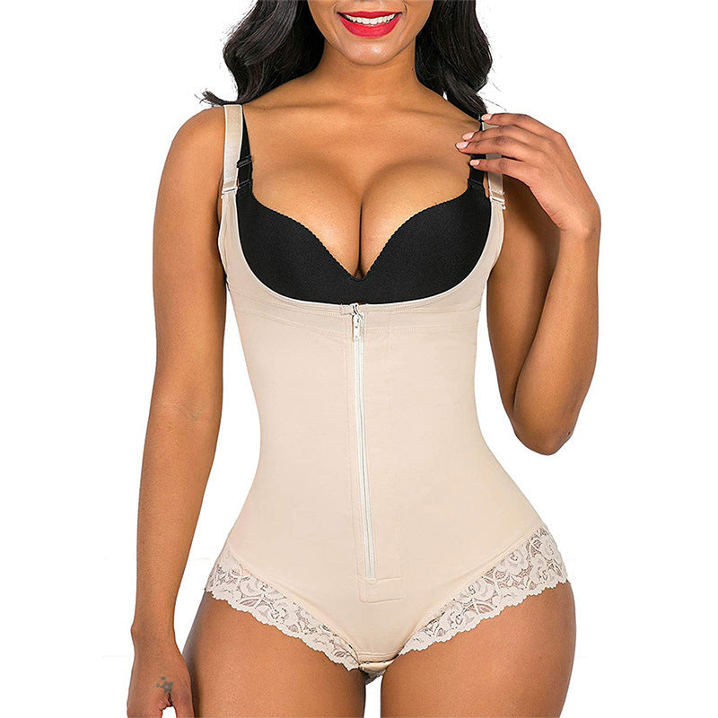 One-piece waist-cinching shapewear