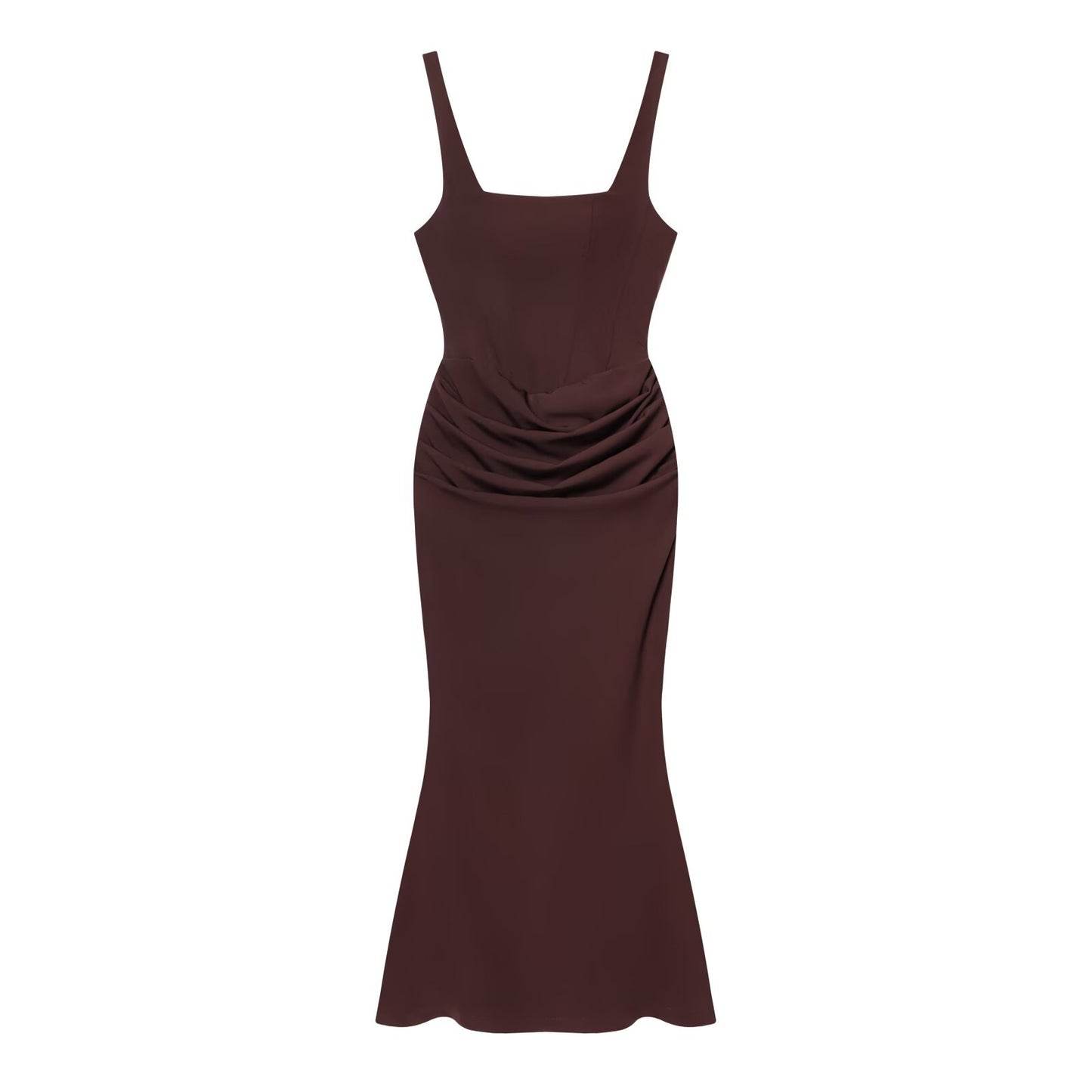 Sleeveless Backless Bodycon Long Dress with Fish Tail Hem